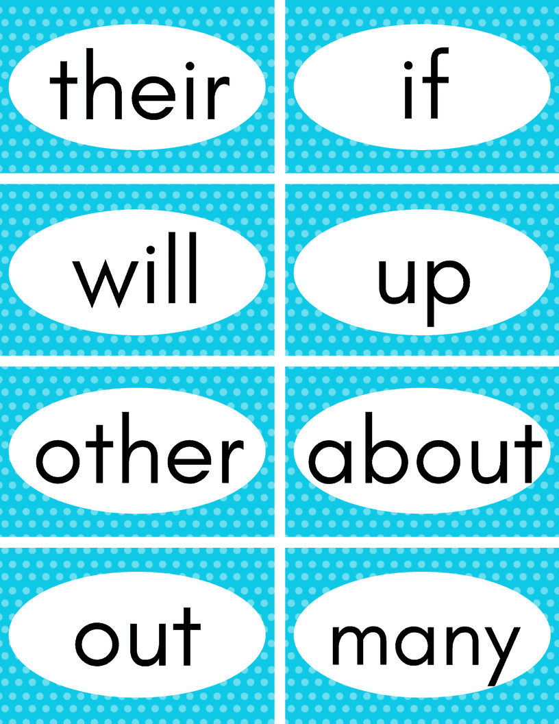 Free Printable Sight Words Flash Cards | It's a Mother Thing