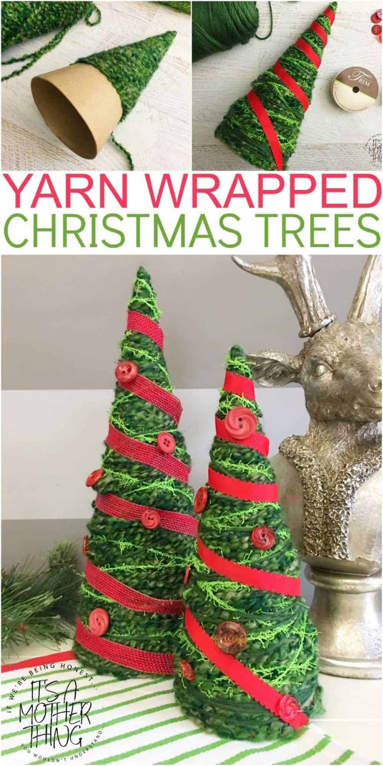 YarnWrapped Christmas Tree Craft It's a Mother Thing