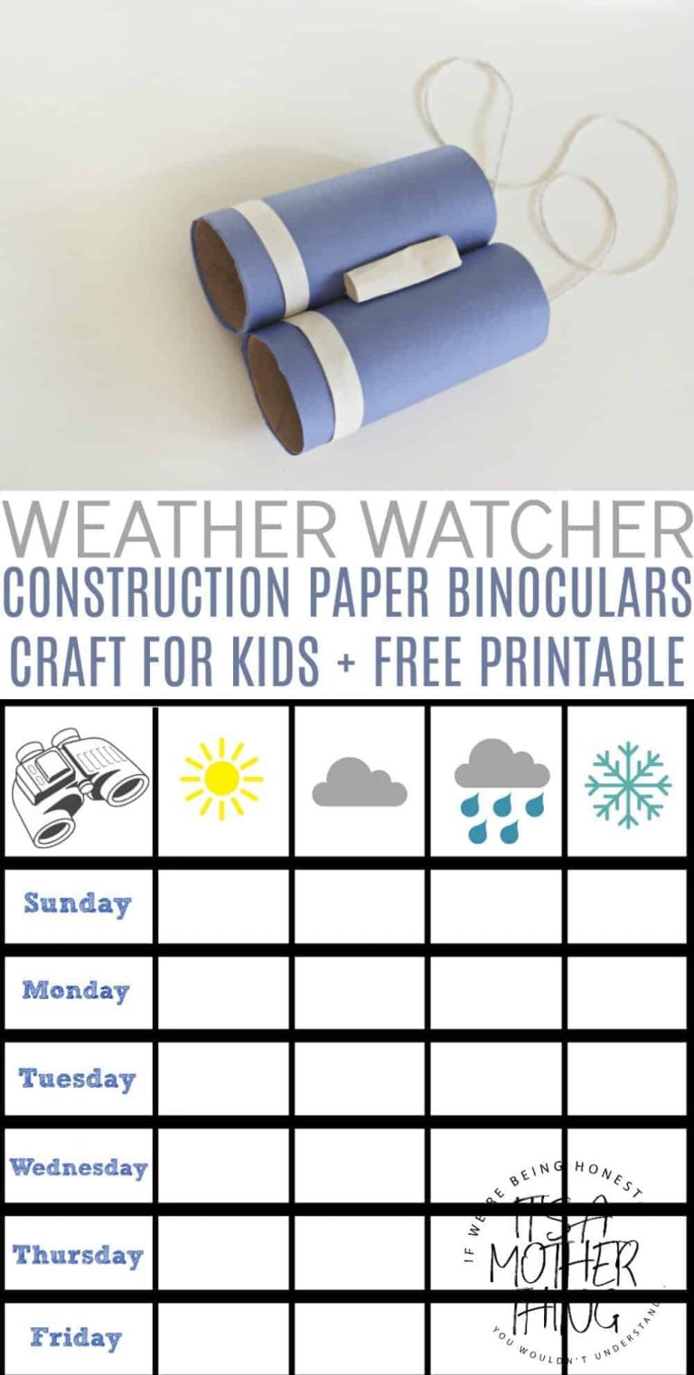 Weather Watcher - Construction Paper Binoculars Kid Craft + Free ...