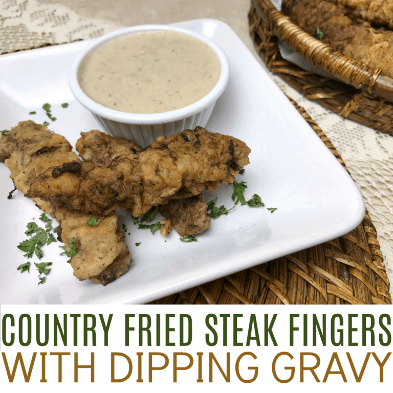 Country Fried Steak Fingers with Dipping Gravy